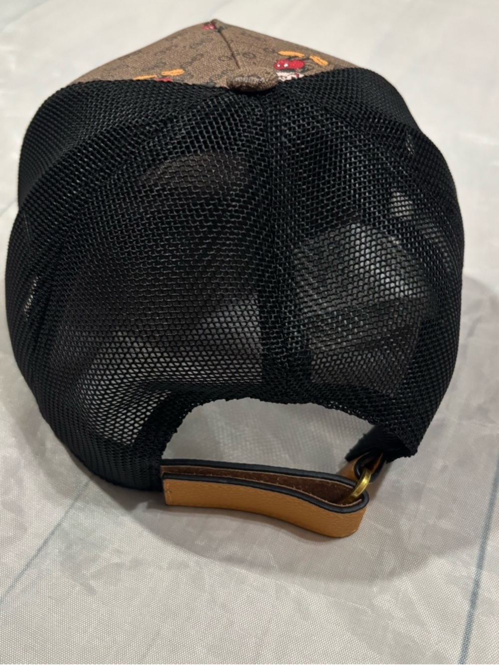 Gucci Brown Monogram Mickey Mouse Trucker Cap - Picture 4 of 8